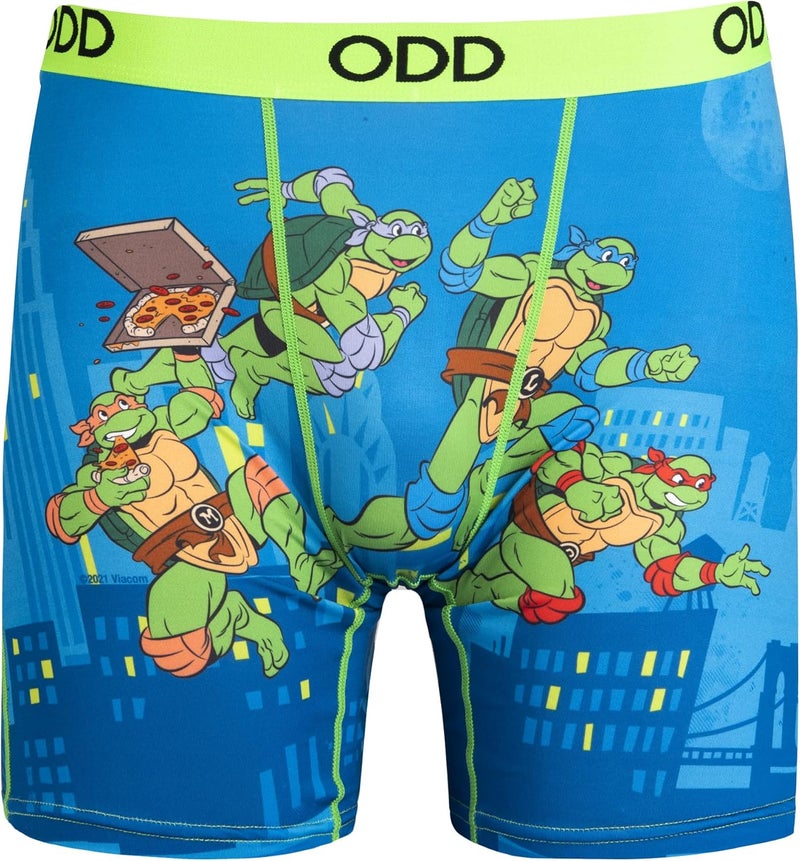 Odd Sox , Funny Men's Boxer Briefs Underwear, TMNT, Teenage Mutant Ninja Turtles - Image 1